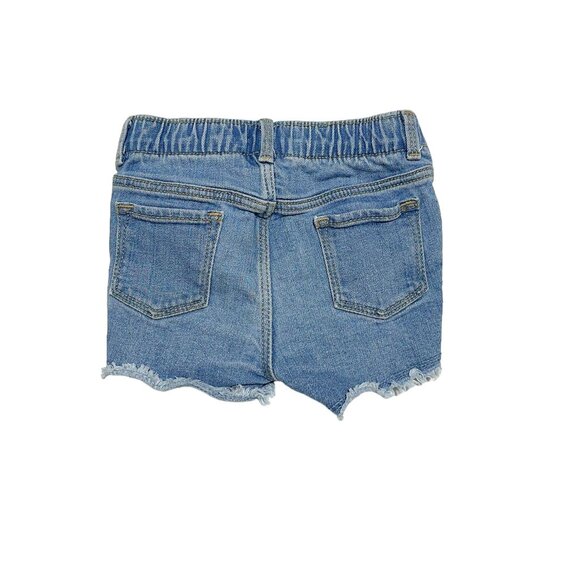 Old Navy Toddler Girls Daisy Embroidered Skinny Jean Shorts - Picture 3 of 3